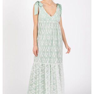 Pinkblush v neck maxi olive